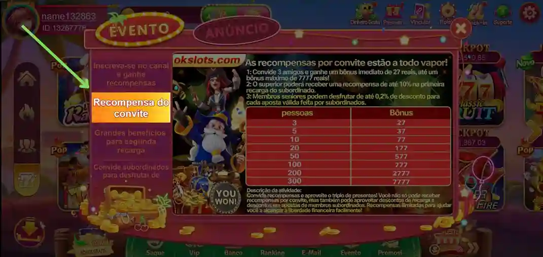 Bônus por amigo convidado